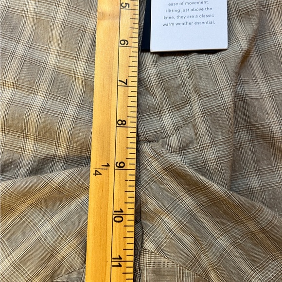 Zachary Prell NEW Men's Plaid Flat Front Shorts Viewmont Sand Tan White Size 38 - Picture 13 of 15